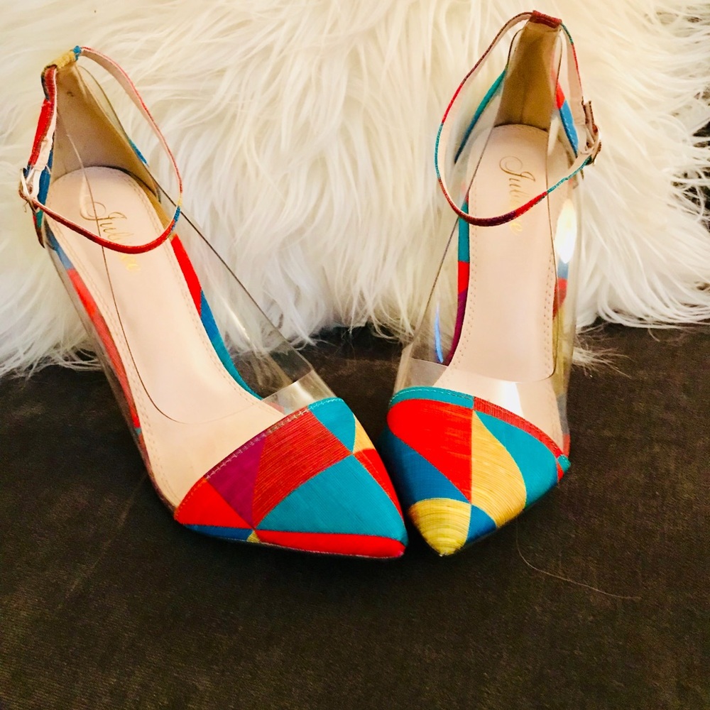 Clear perplexed heels